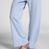 Geribde Pyjama Broek, Blauw