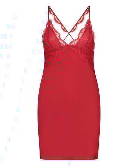 Slipdress Satin, Rood