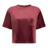 Top Velours Pocket, Rood
