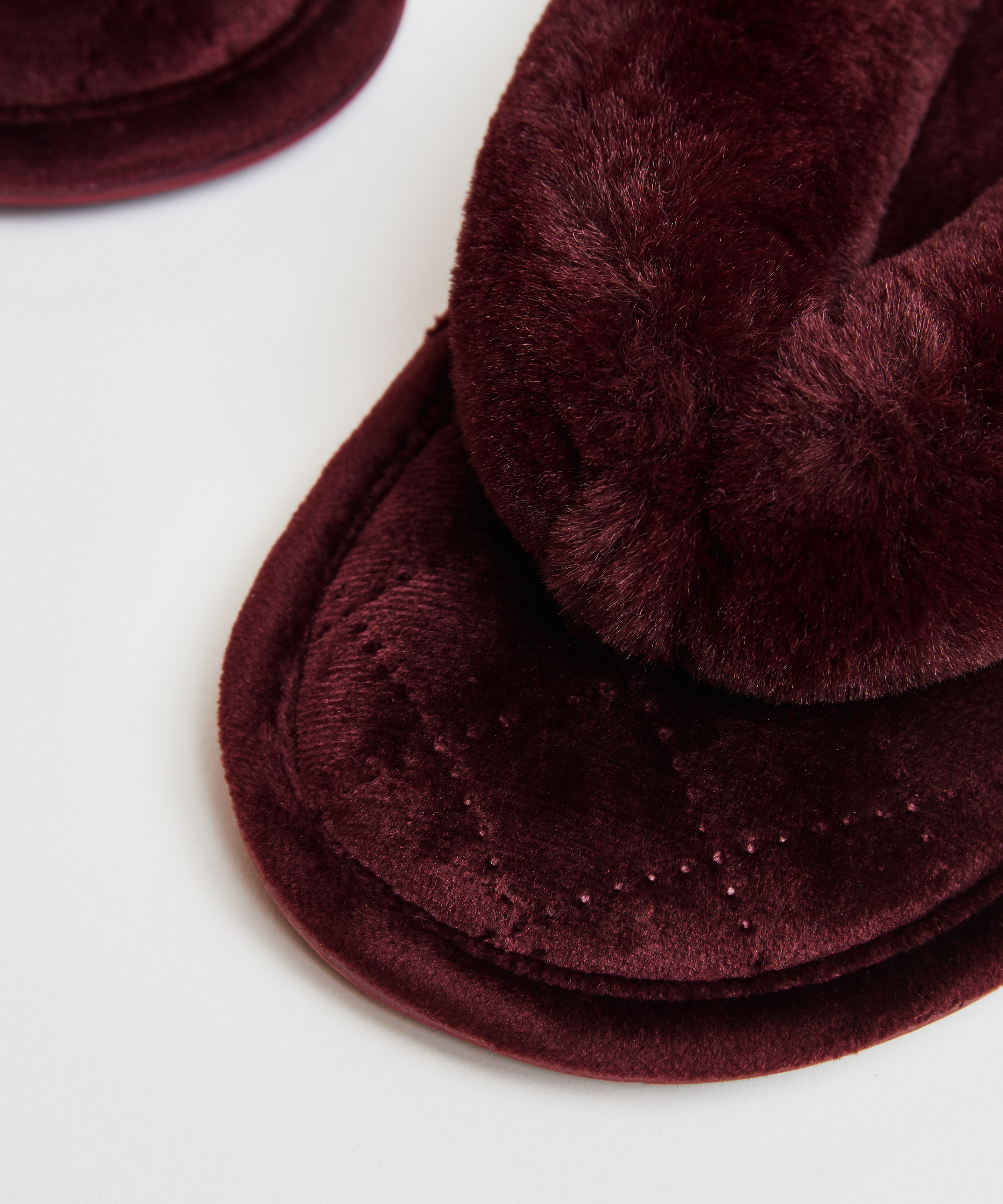 Slippers Velours fur, Rood, main