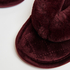 Slippers Velours fur, Rood