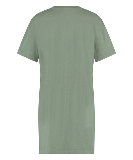 Chemise de nuit à encolure arrondie, Vert