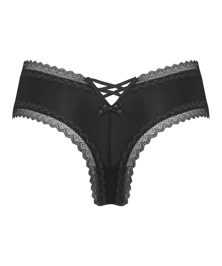 Slip br&eacute;silien V-shape Amaris, Noir