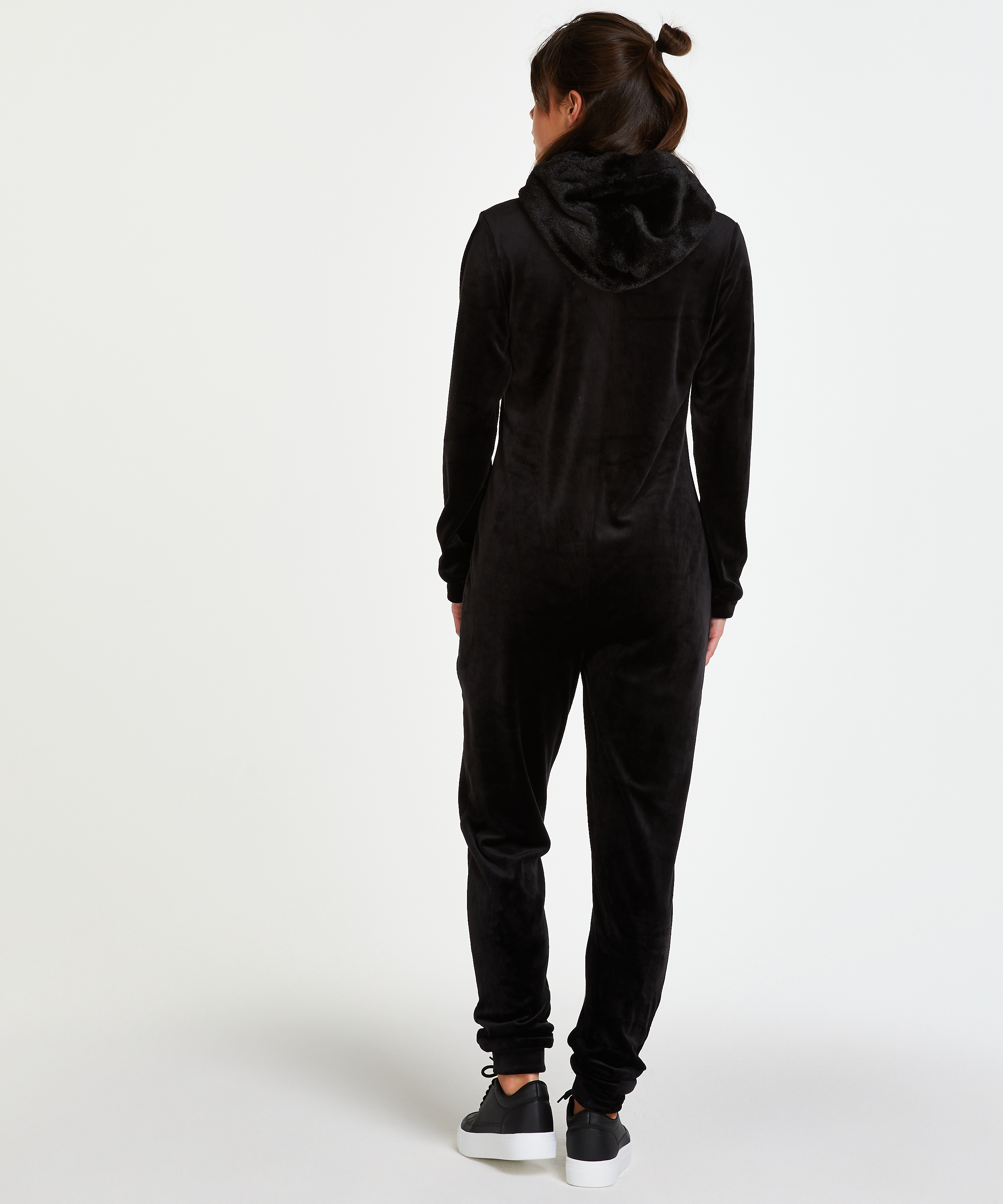 Onesie Velours, Zwart, main