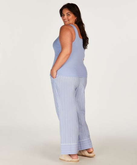 Jersey tank top, Blauw