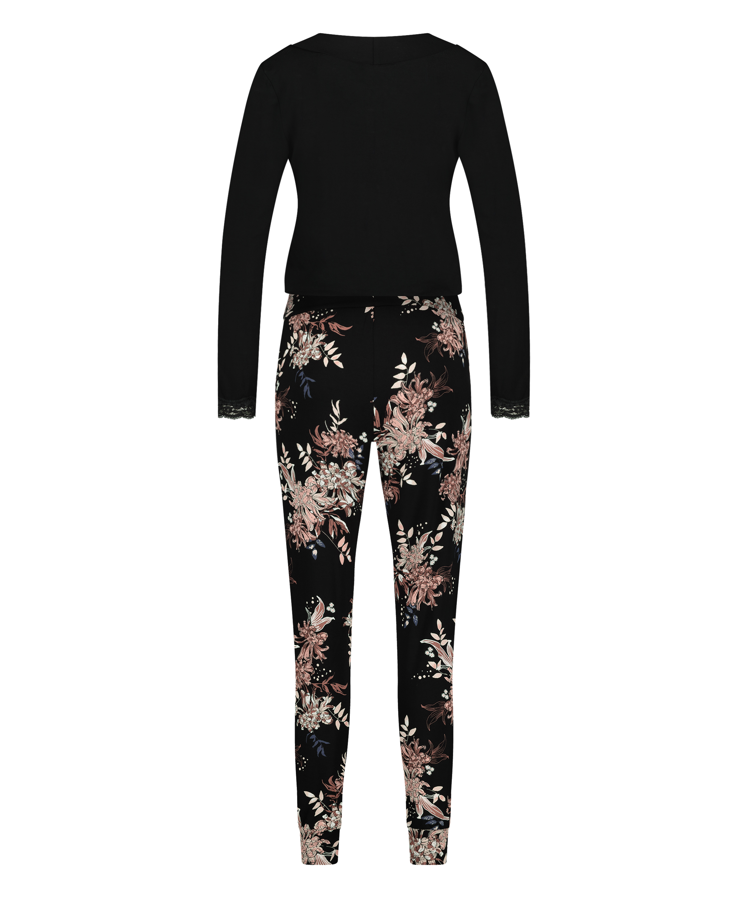 Ensemble pyjama d'allaitement, Noir, main