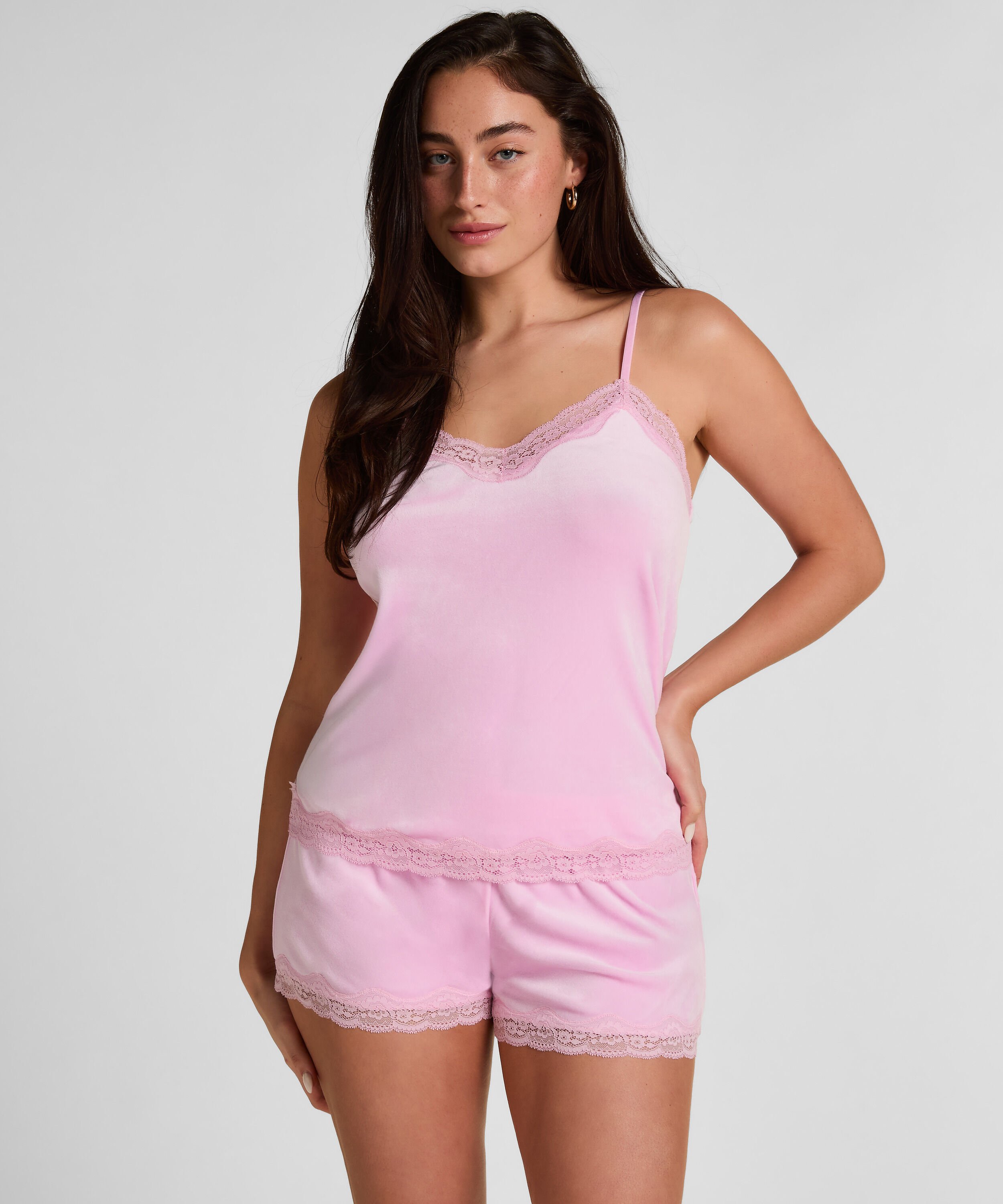 Short Velours Kant, Roze Short Velours Kant, Roze