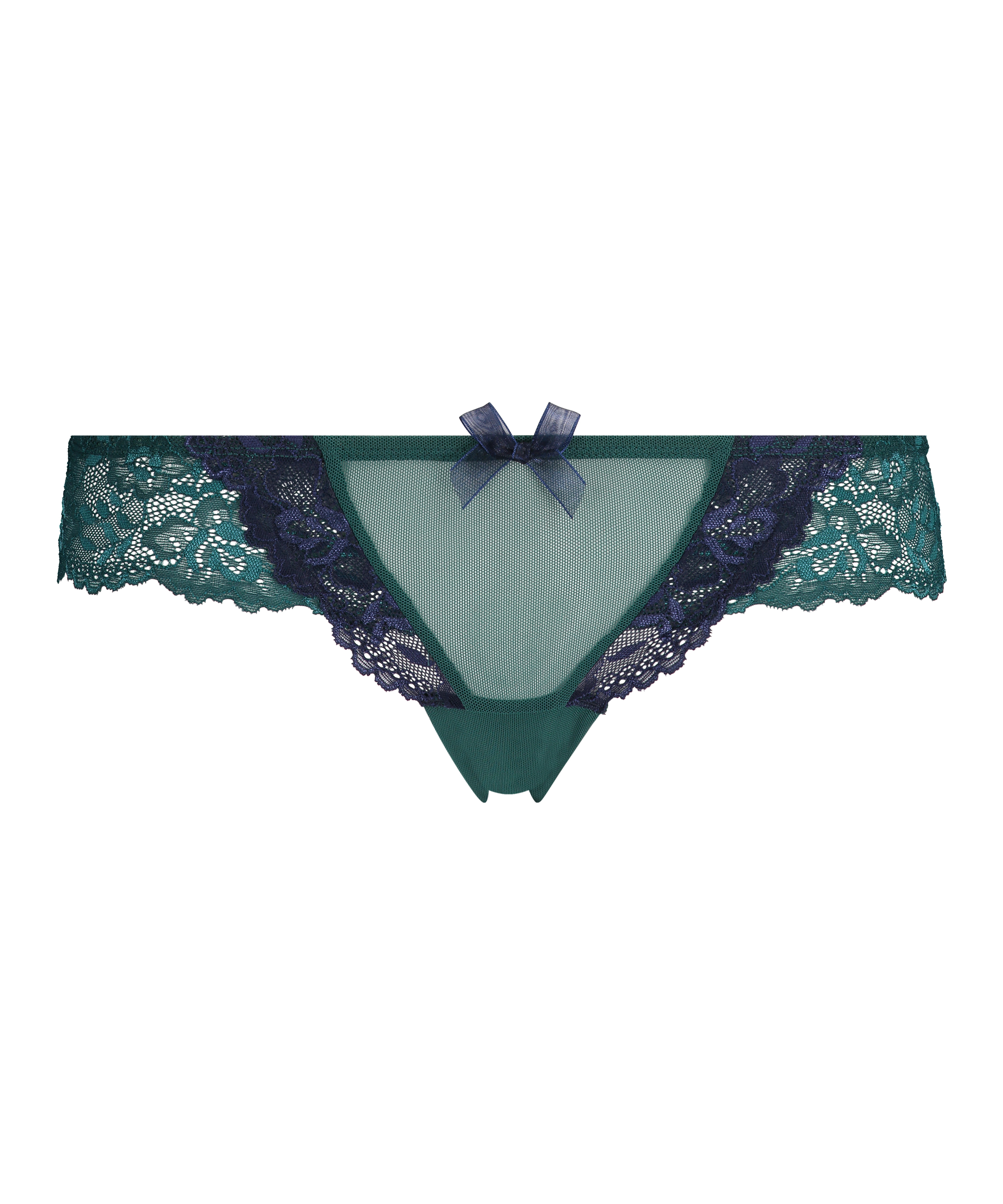 Slip br&eacute;silien Crystal Lace, Bleu, main