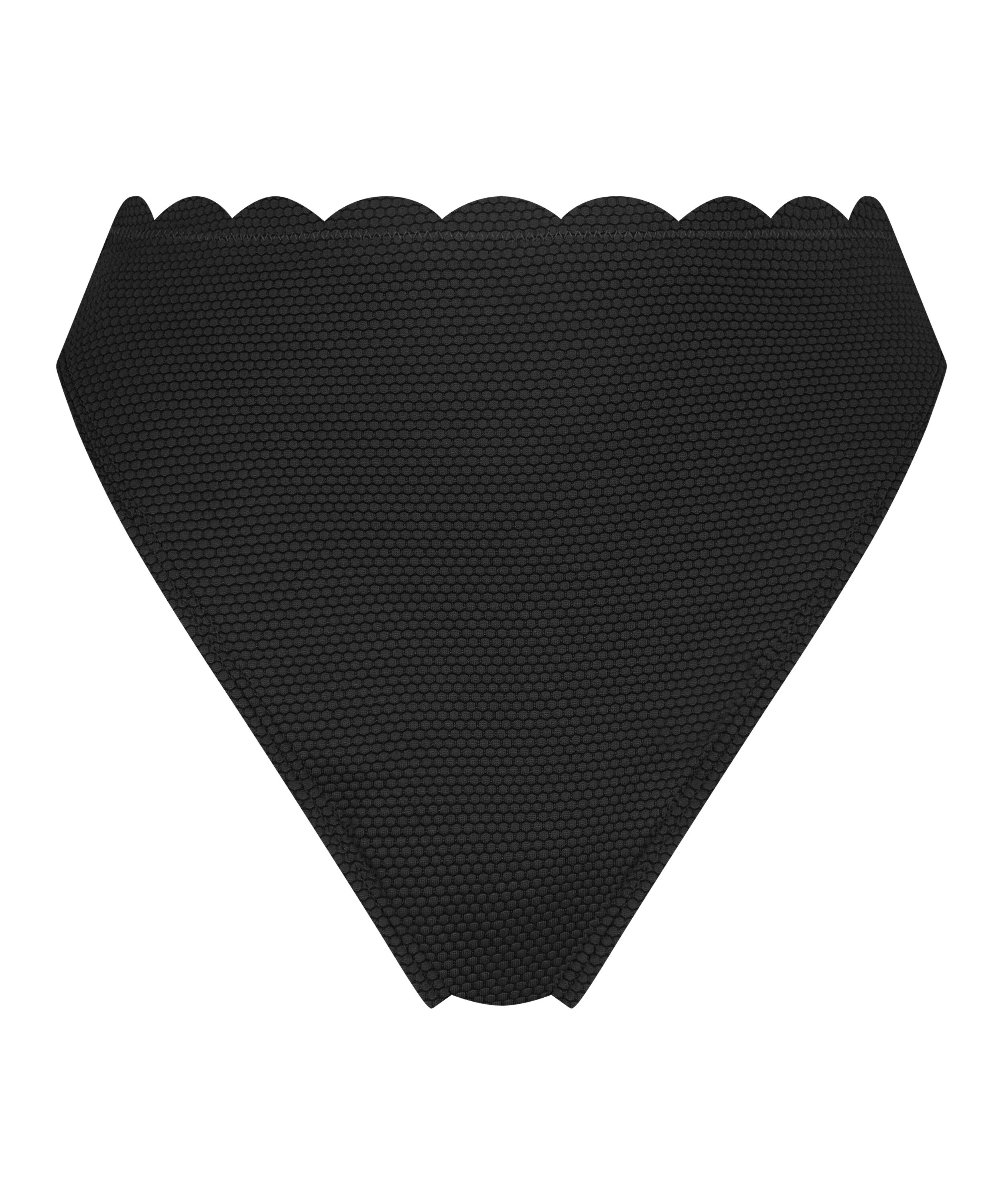 Rio Bikinibroekje Scallop, Zwart