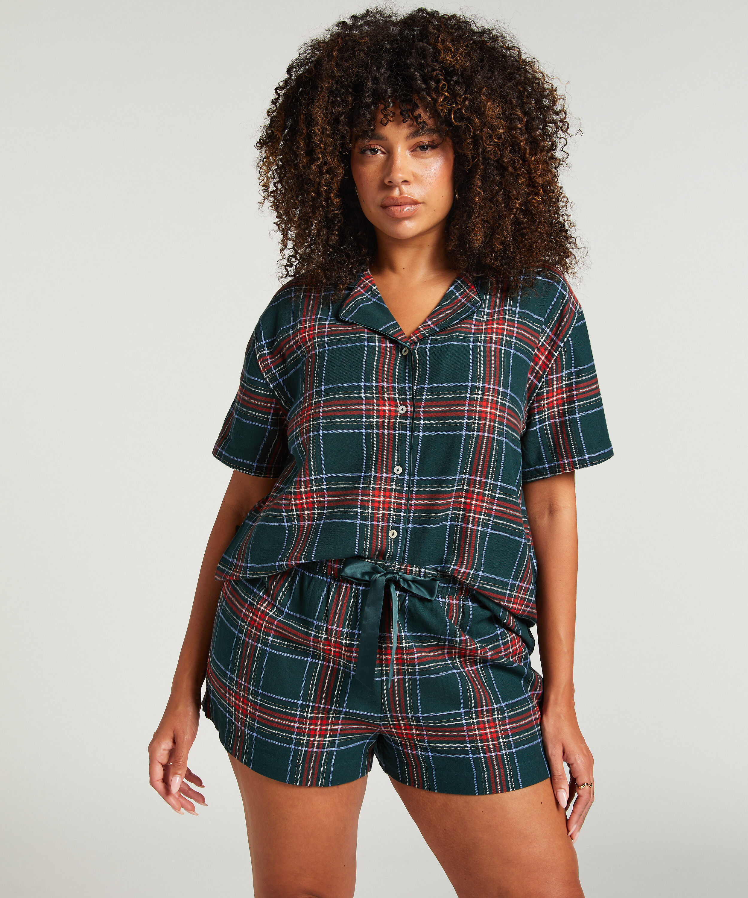 Pyjamaset Twill, Groen