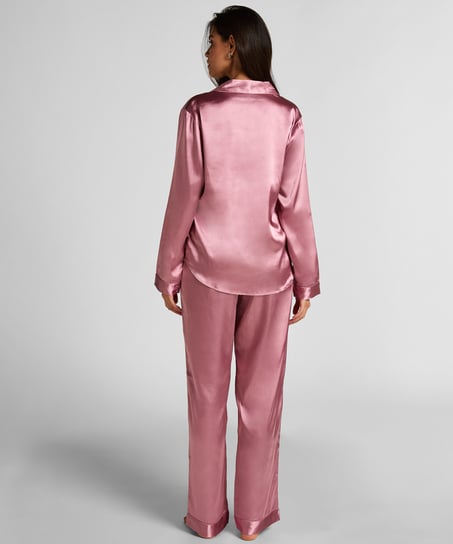 Ensemble de pyjama en satin Shiny, Rose