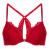 Soutien-gorge &agrave; armatures push-up pr&eacute;form&eacute; Whitney, Rouge