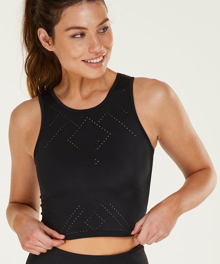 Débardeur court HKMX Sport Naira, Noir