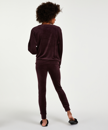 Legging Velours, Paars