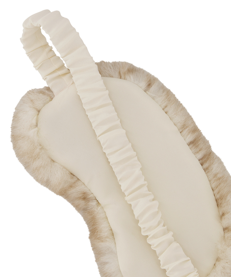 Masque de nuit fausse fourrure, Gris