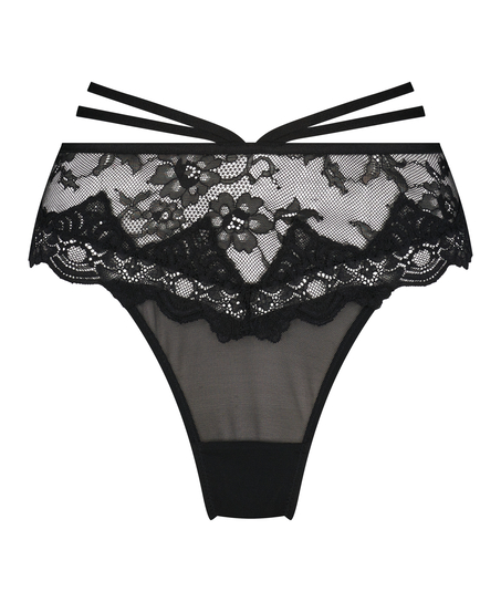 String taille haute Sienna, Noir
