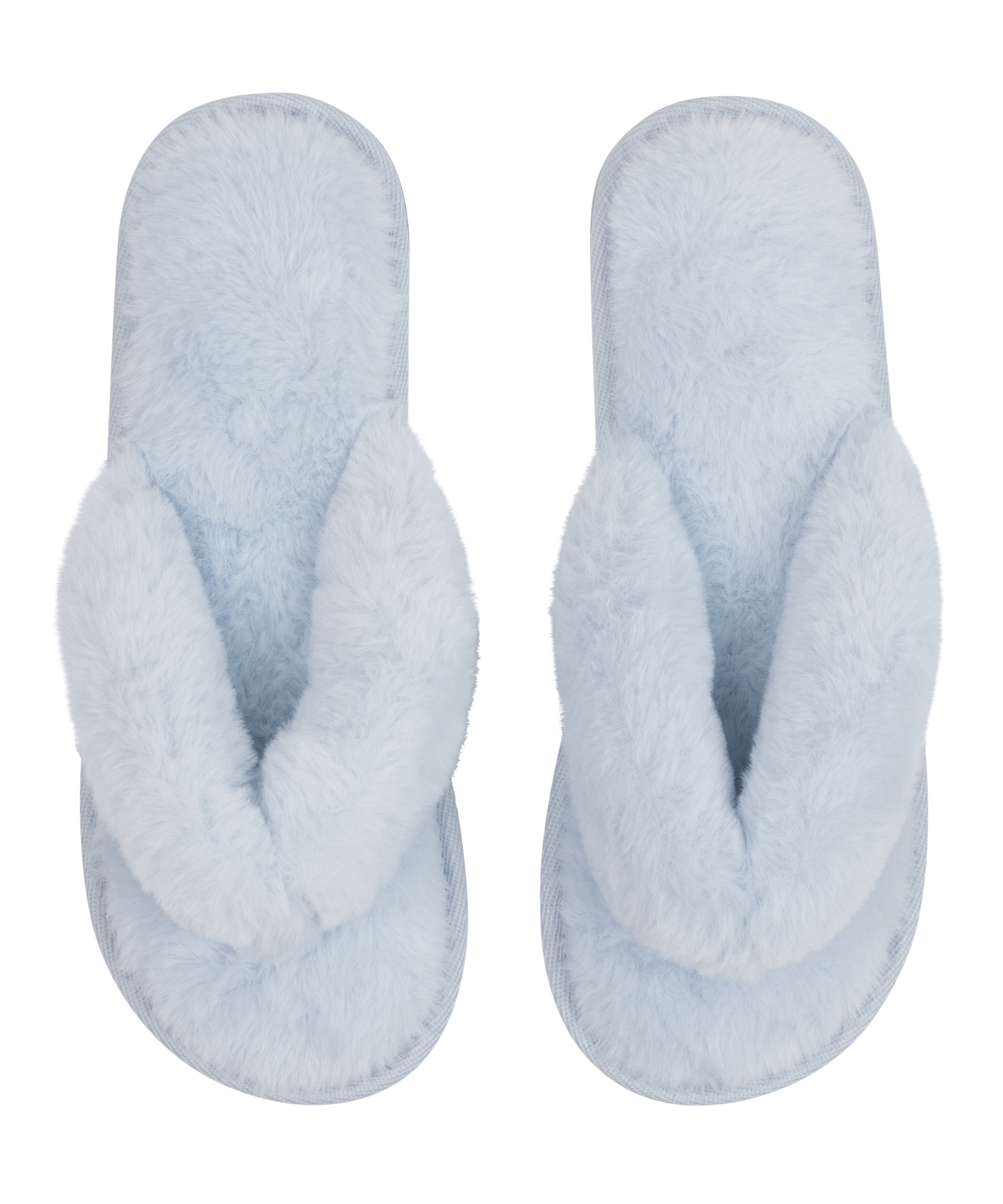 Chaussons Fake Fur, Bleu, main