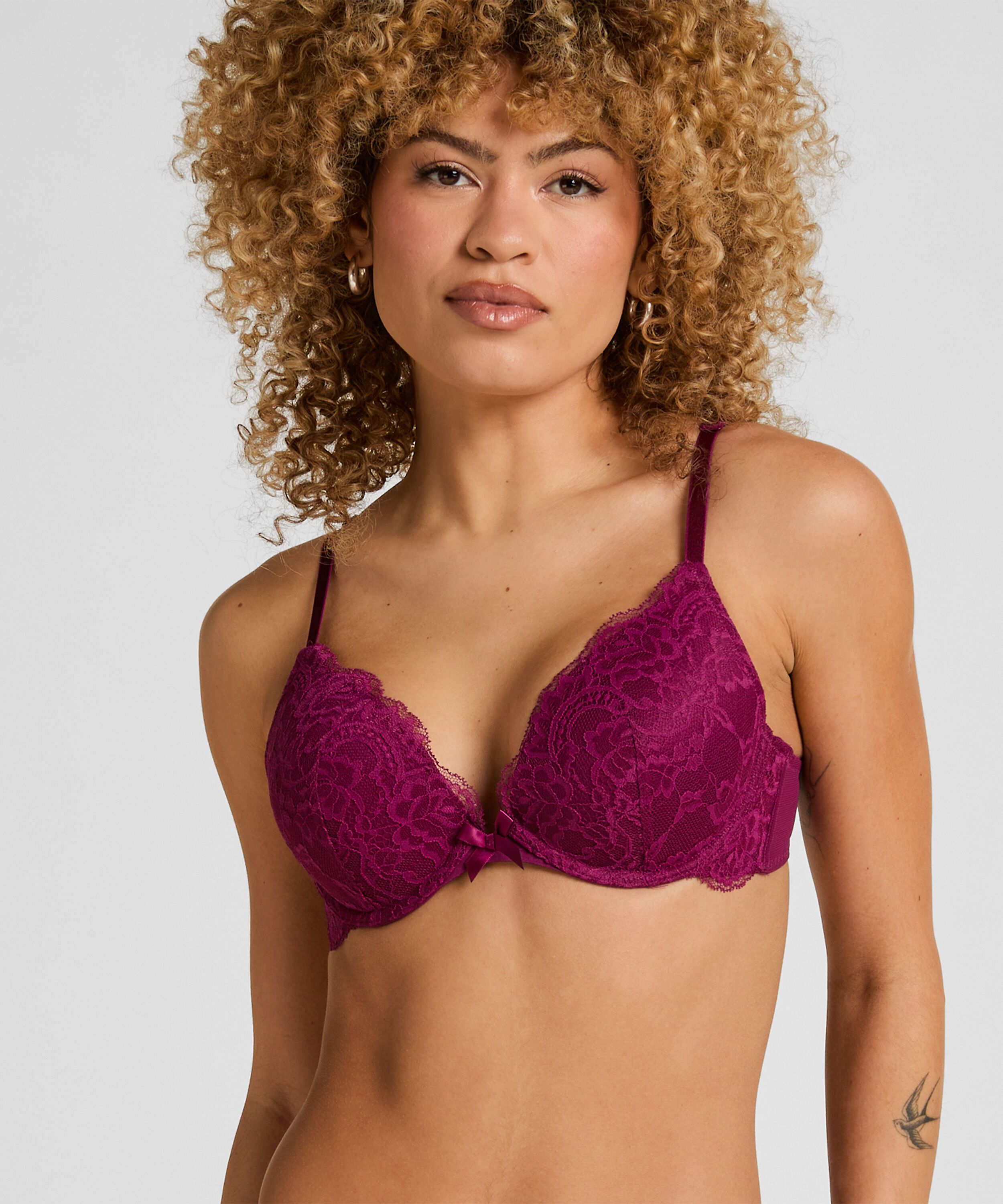Soutien-gorge push-up à armatures préformé Teddy, Pourpre