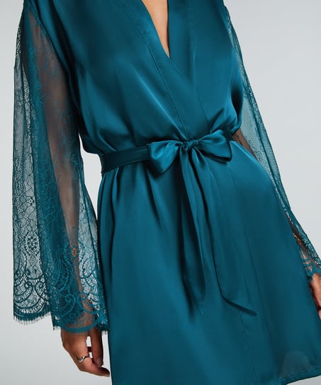 Kimono Satin, Blauw