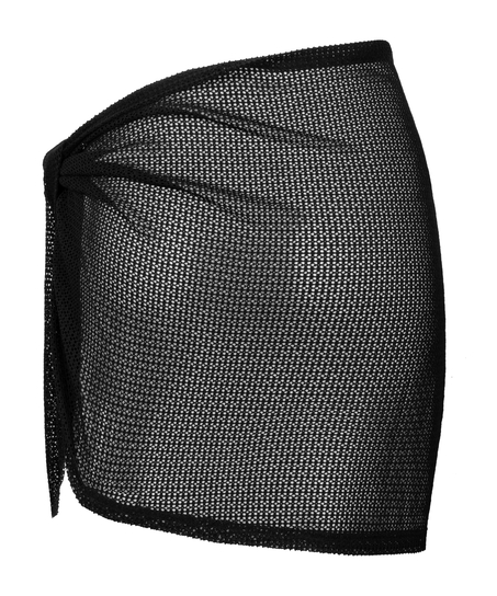 Par&eacute;o de plage en maille, Noir