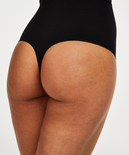 String raffermissant taille haute - Level 2, Noir