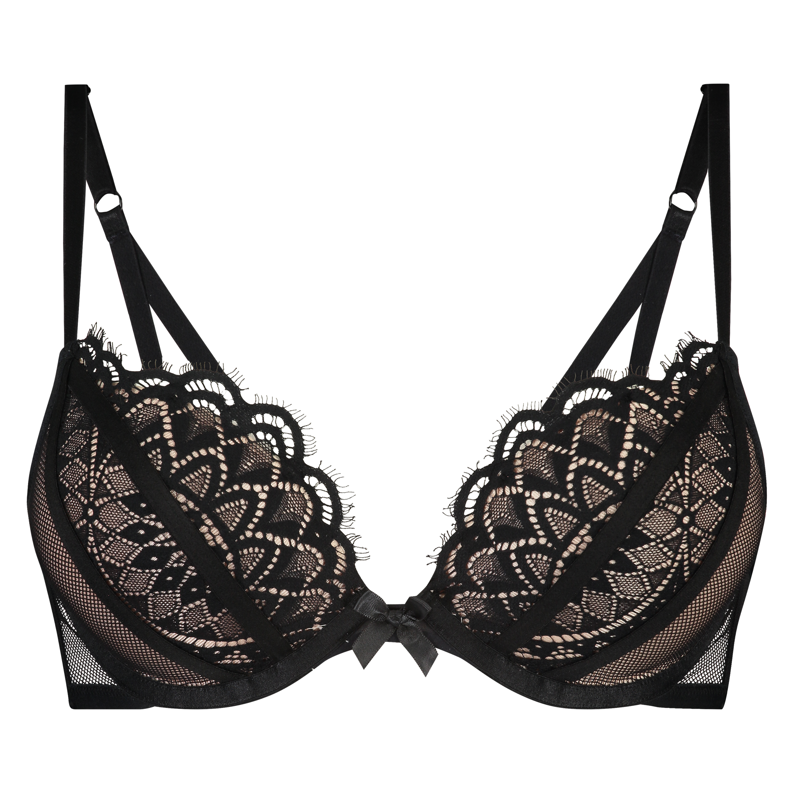 Soutien-gorge &agrave; armatures pr&eacute;form&eacute; maximiseur Lucia, Noir, main