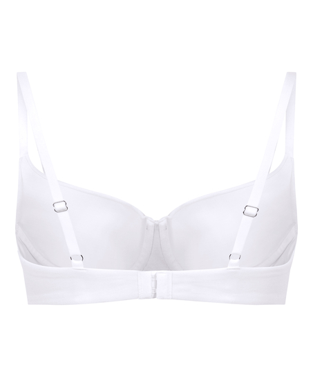 Soutien-gorge &agrave; armatures rembourr&eacute; en coton, Blanc