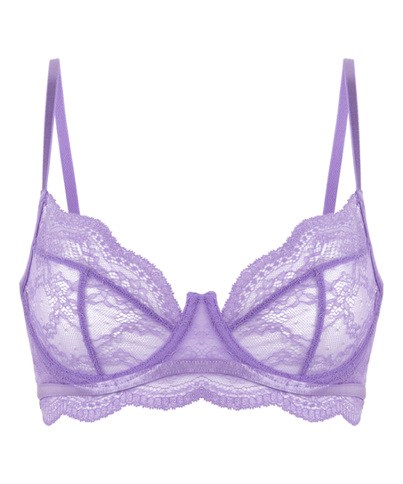 Soutien-gorge non-rembourr&eacute; &agrave; armatures Isabelle, Pourpre