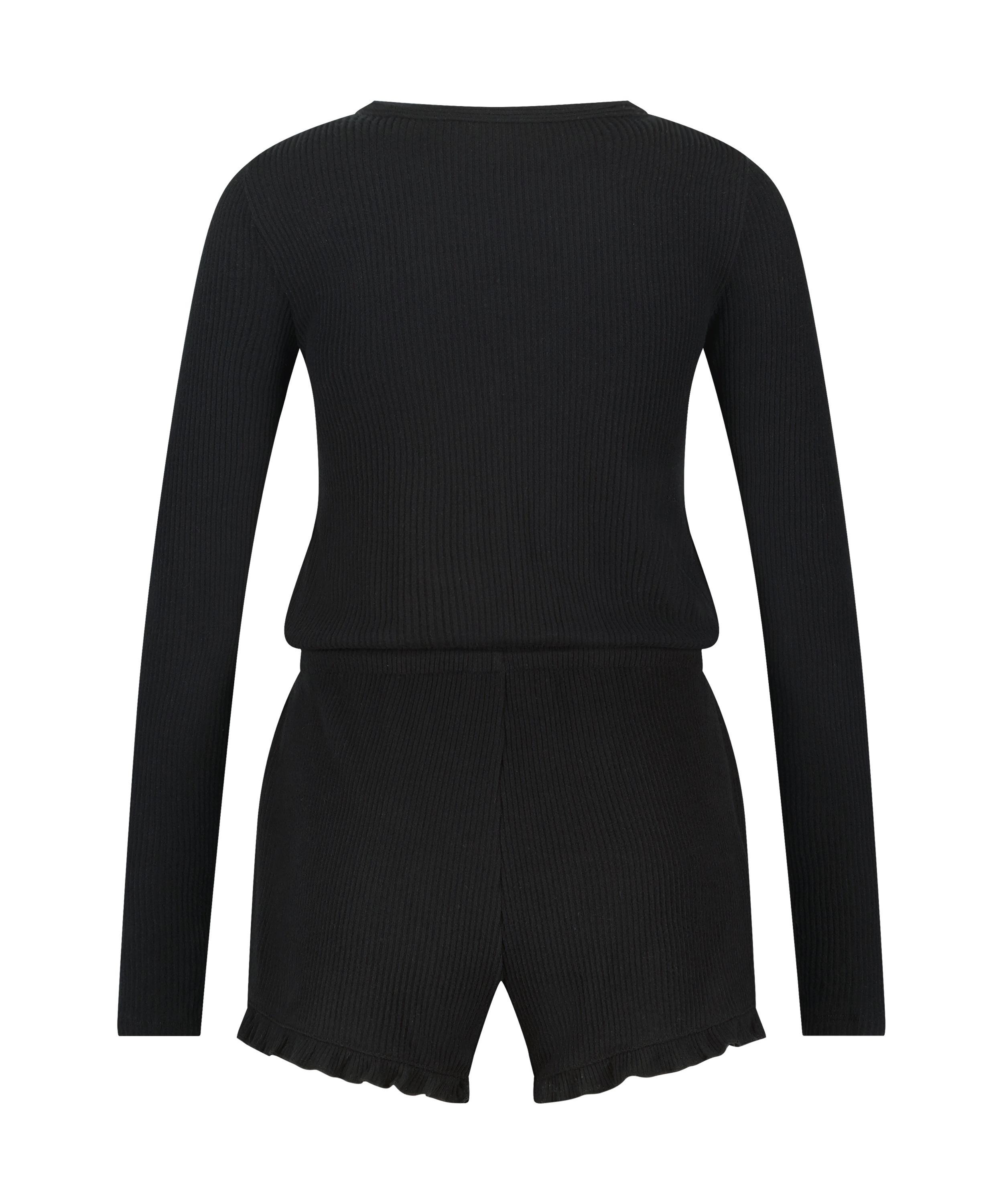 Jumpsuit Rib, Zwart, main