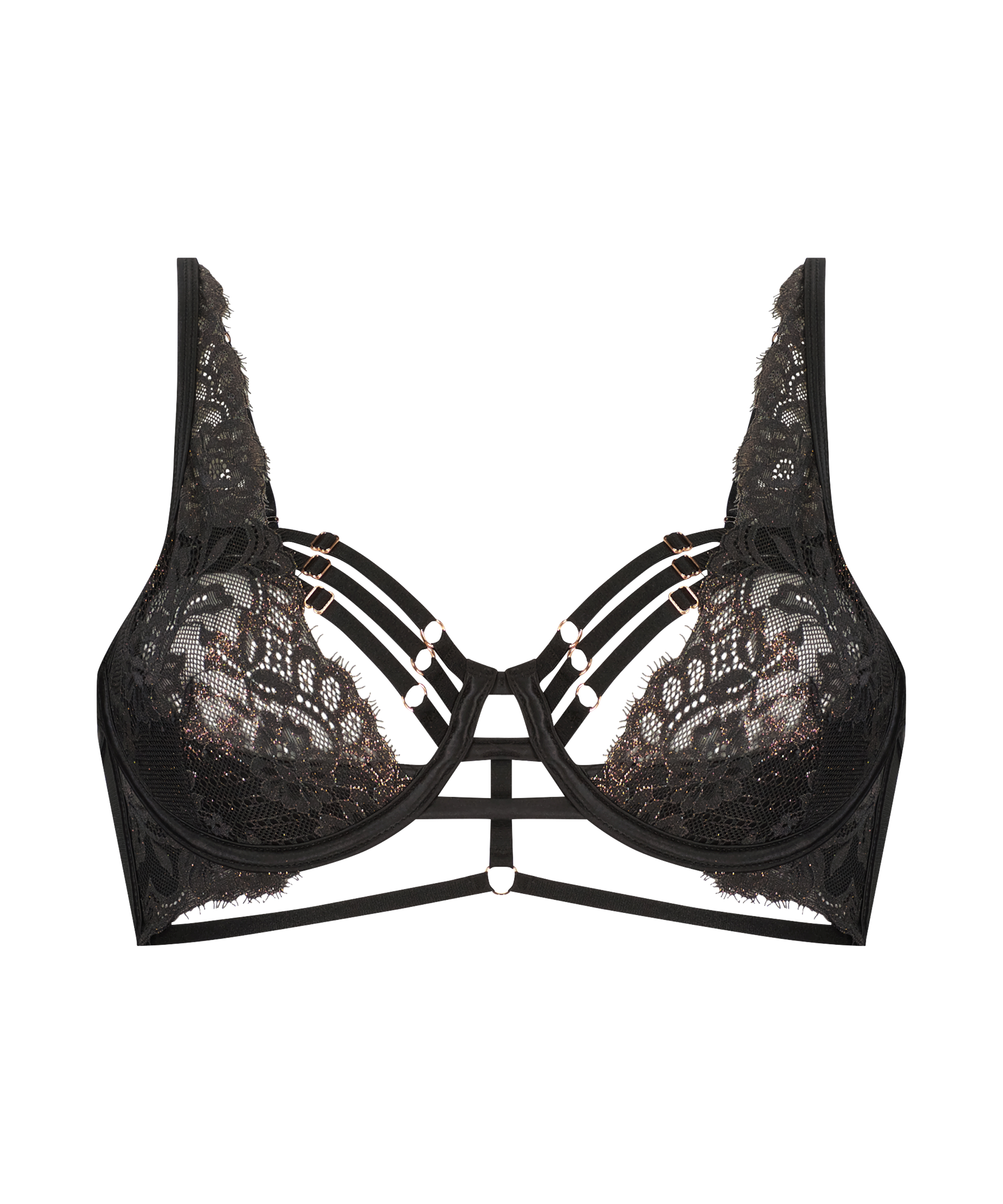 Soutien-gorge Iggy &agrave; armatures pr&eacute;form&eacute; longline, Noir, main