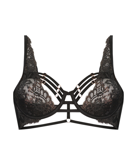 Soutien-gorge Iggy &agrave; armatures pr&eacute;form&eacute; longline, Noir