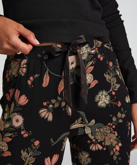 Pyjamabroek Jersey, Zwart