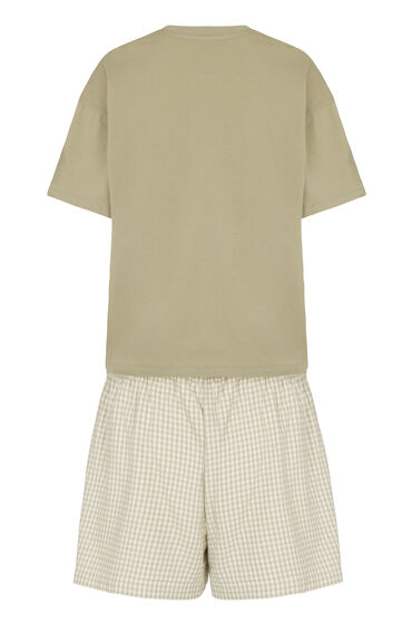 Hunkemöller Pyjamaset met Short en T-shirt Groen, foto 2