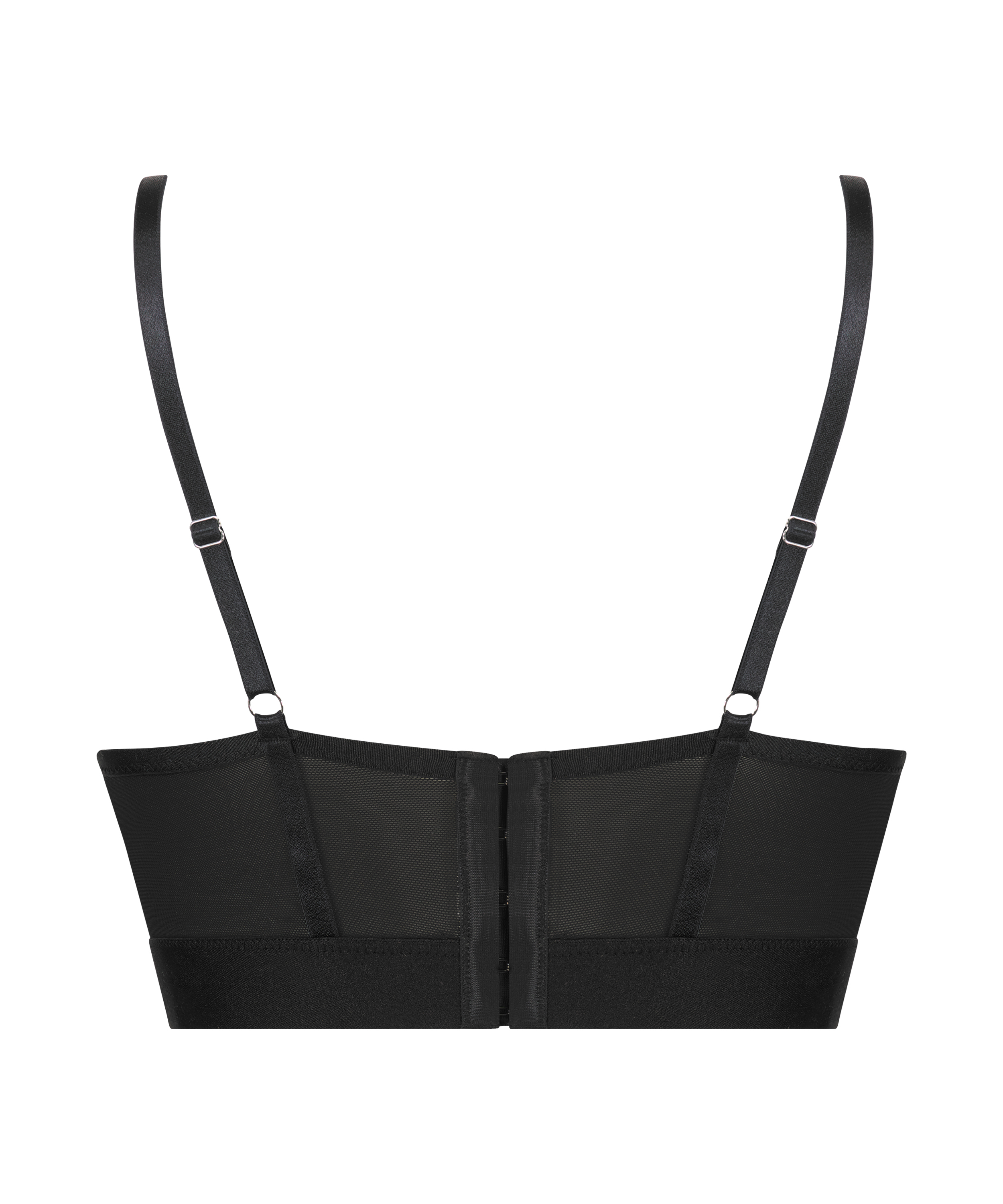 Soutien-gorge à armatures préformé longline Cleo, Noir, main