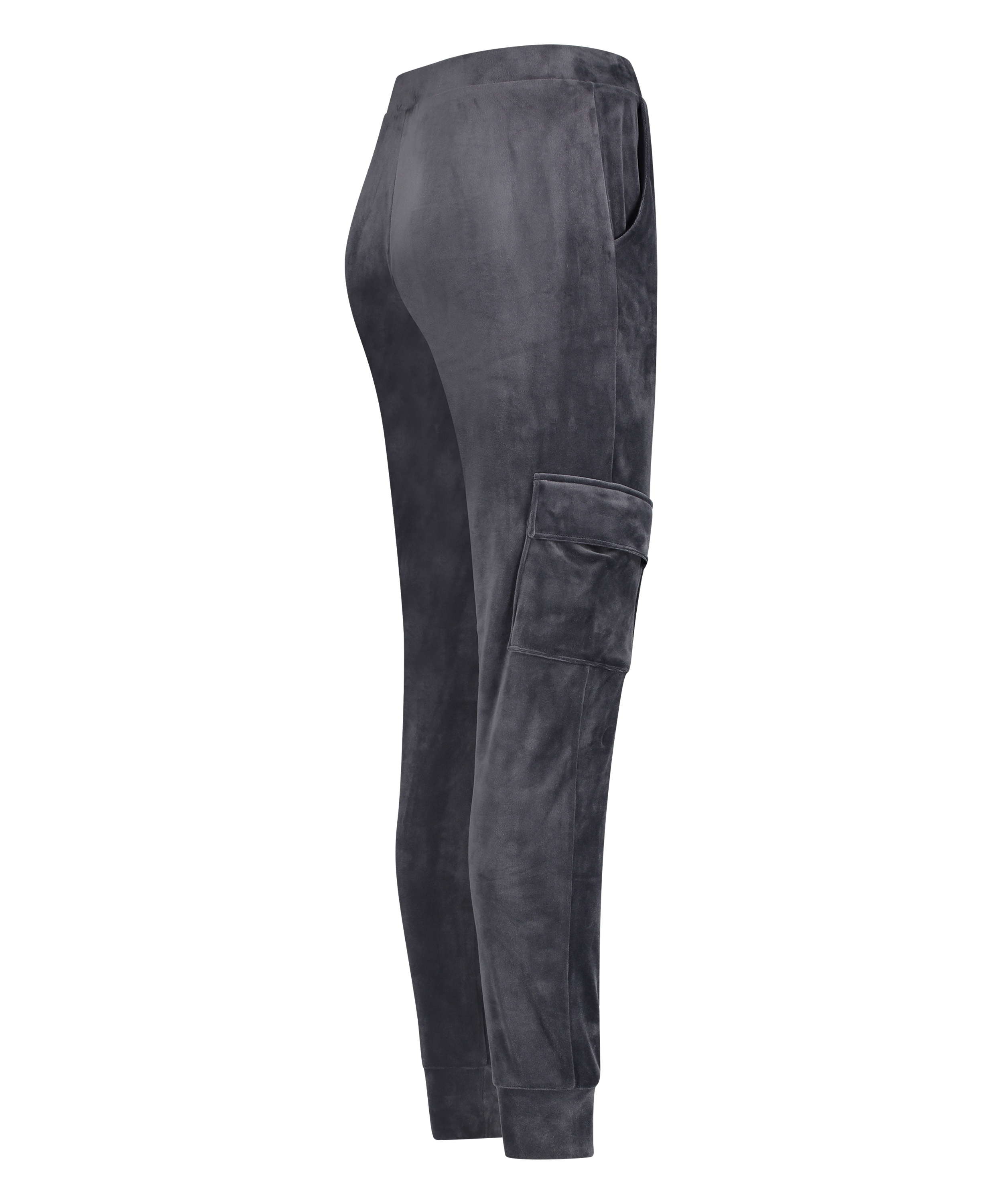Joggingbroek Velours Cargo, Grijs, main