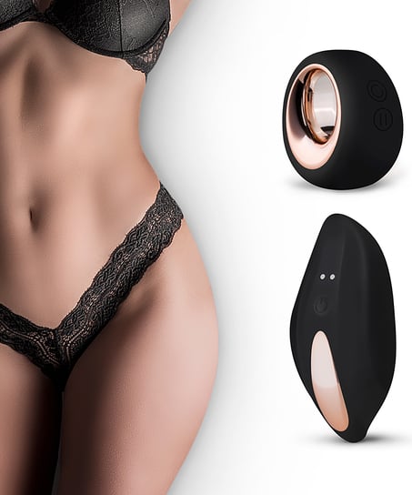 String en dentelle Vibrant Télécommandé, Noir