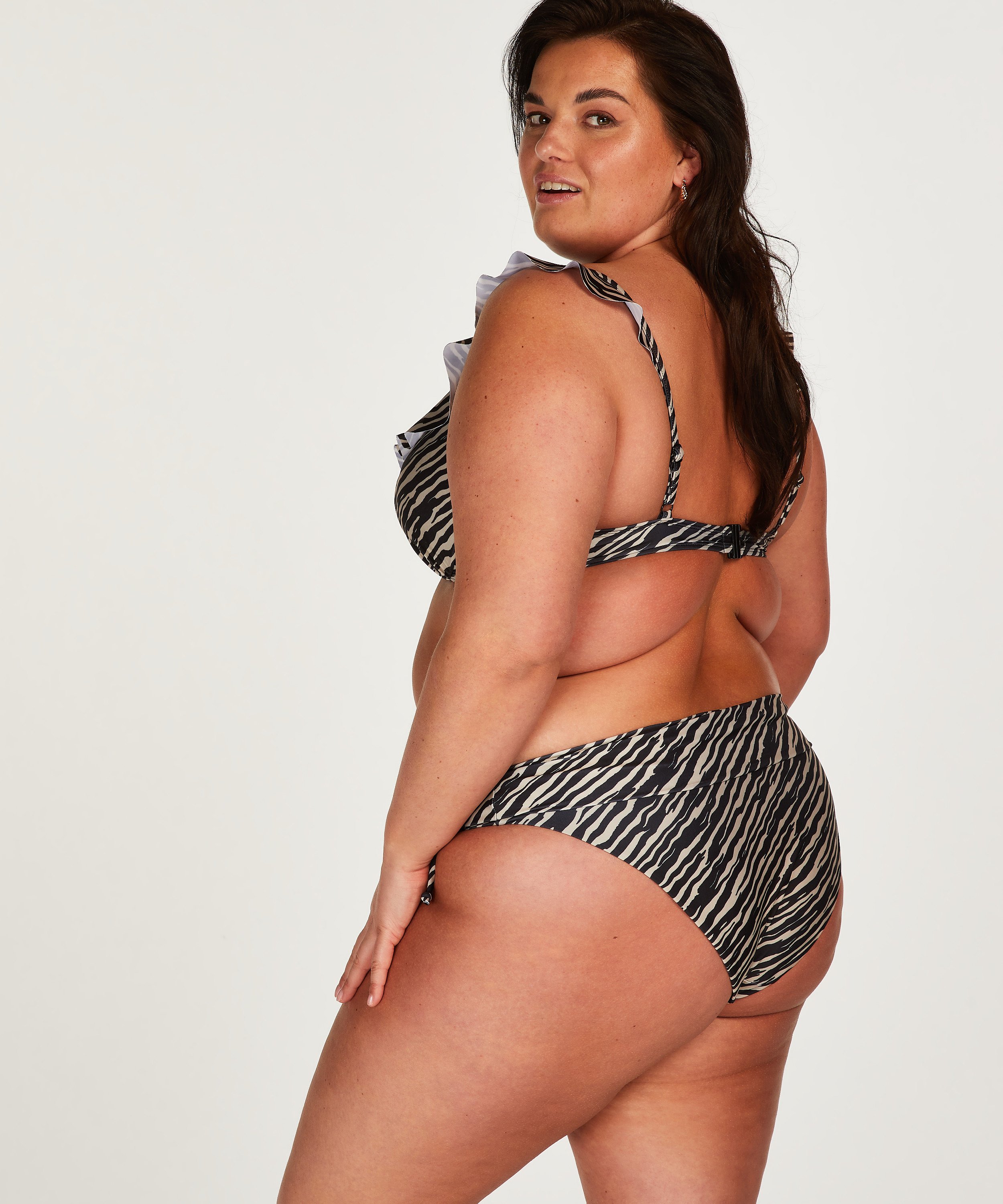 Slip de Bikini Rio Zebra, Brun, main