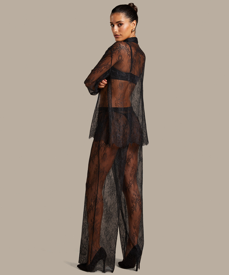 Kanten Broek Camille, Zwart