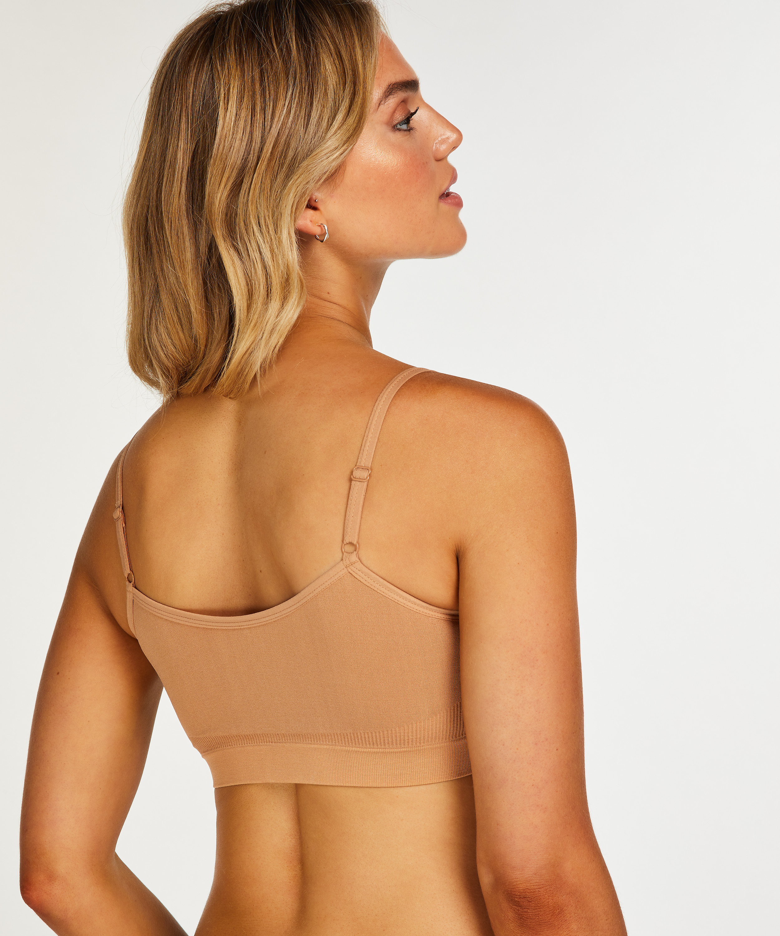 Strappy bralette, Beige, main