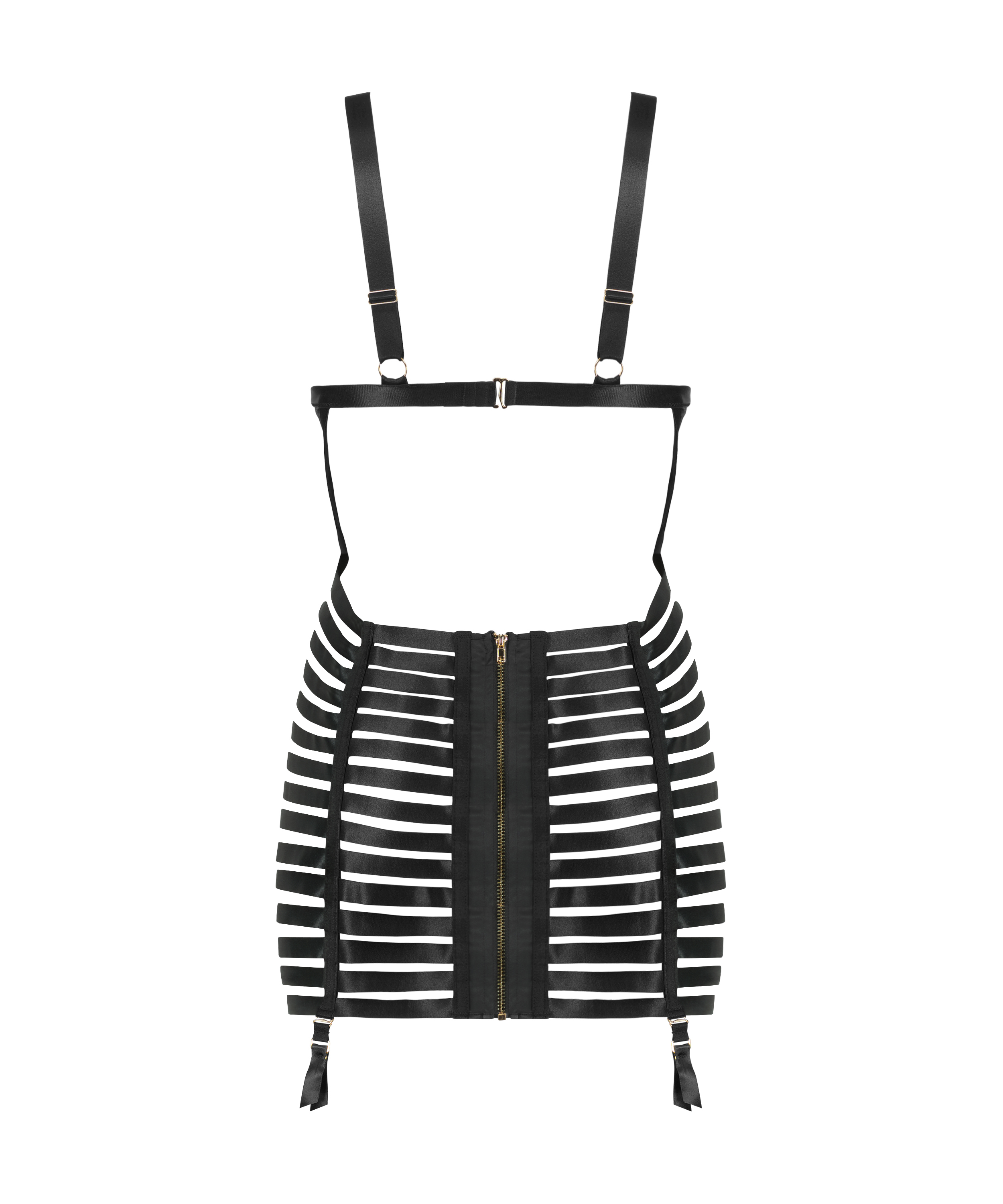 Slipdress Brooke, Zwart, main