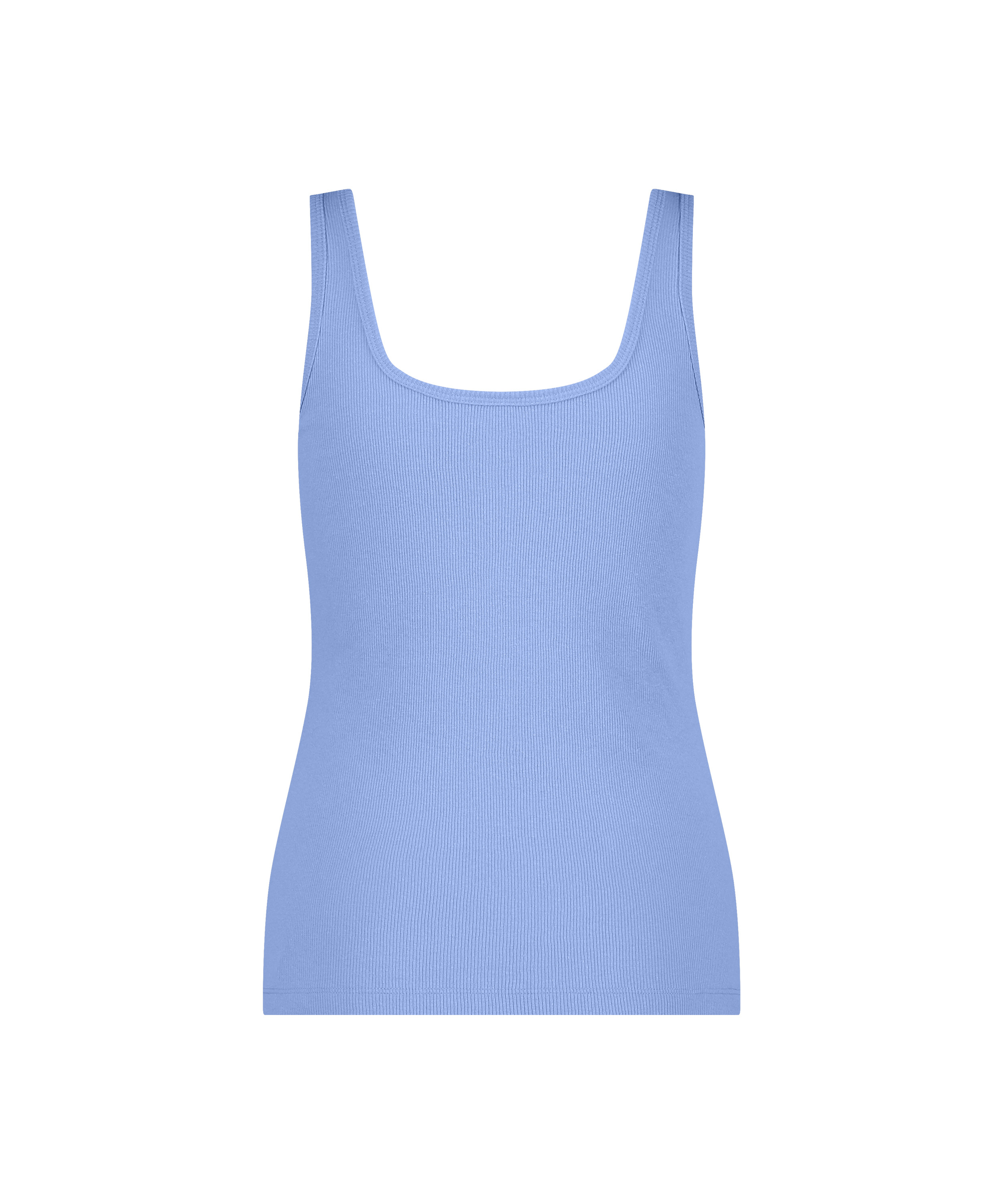 Singlet Rib Lace, Blauw, main
