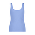 Singlet Rib Lace, Blauw