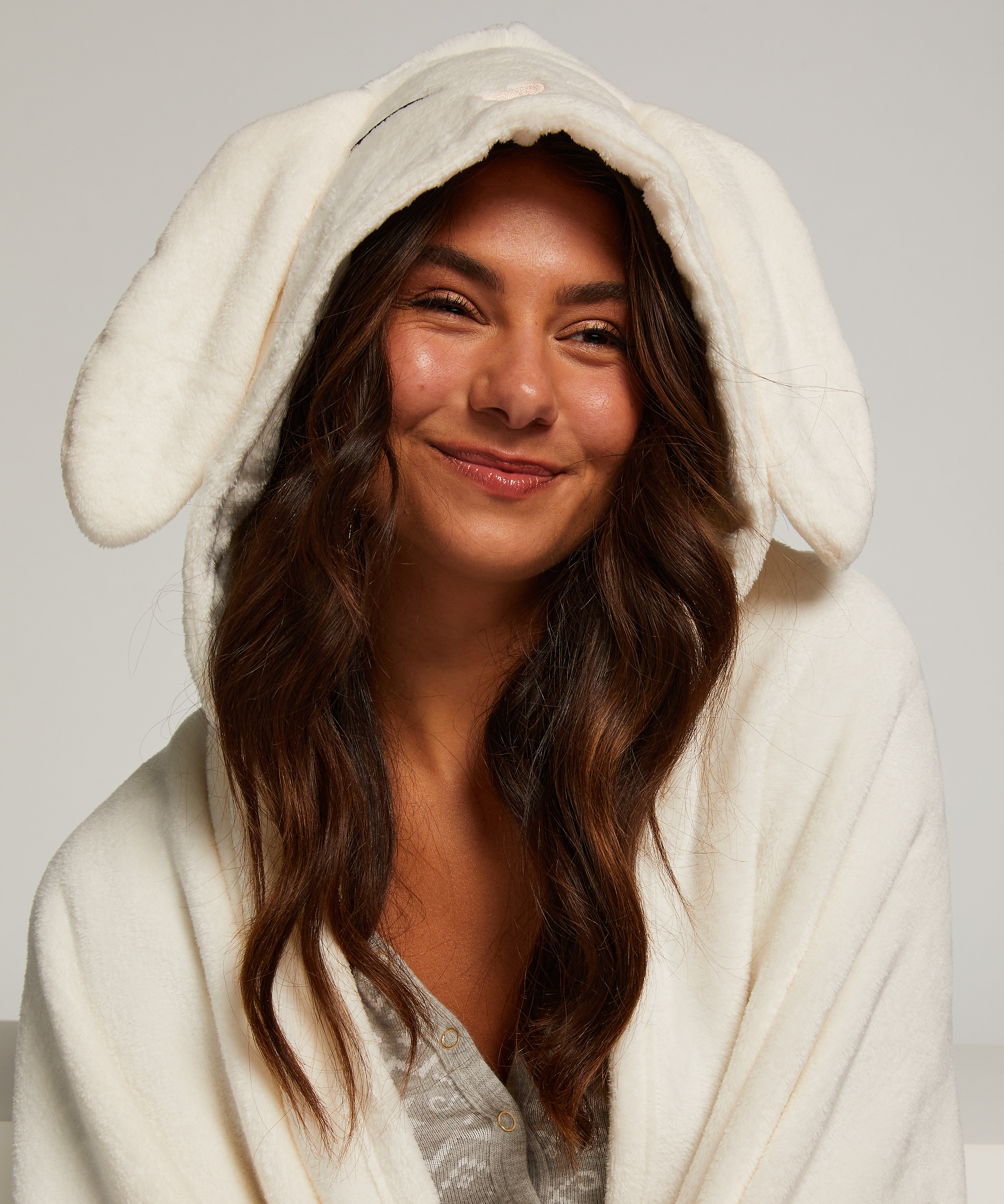 Winter Bunny Snuggle Blanket, Wit, main