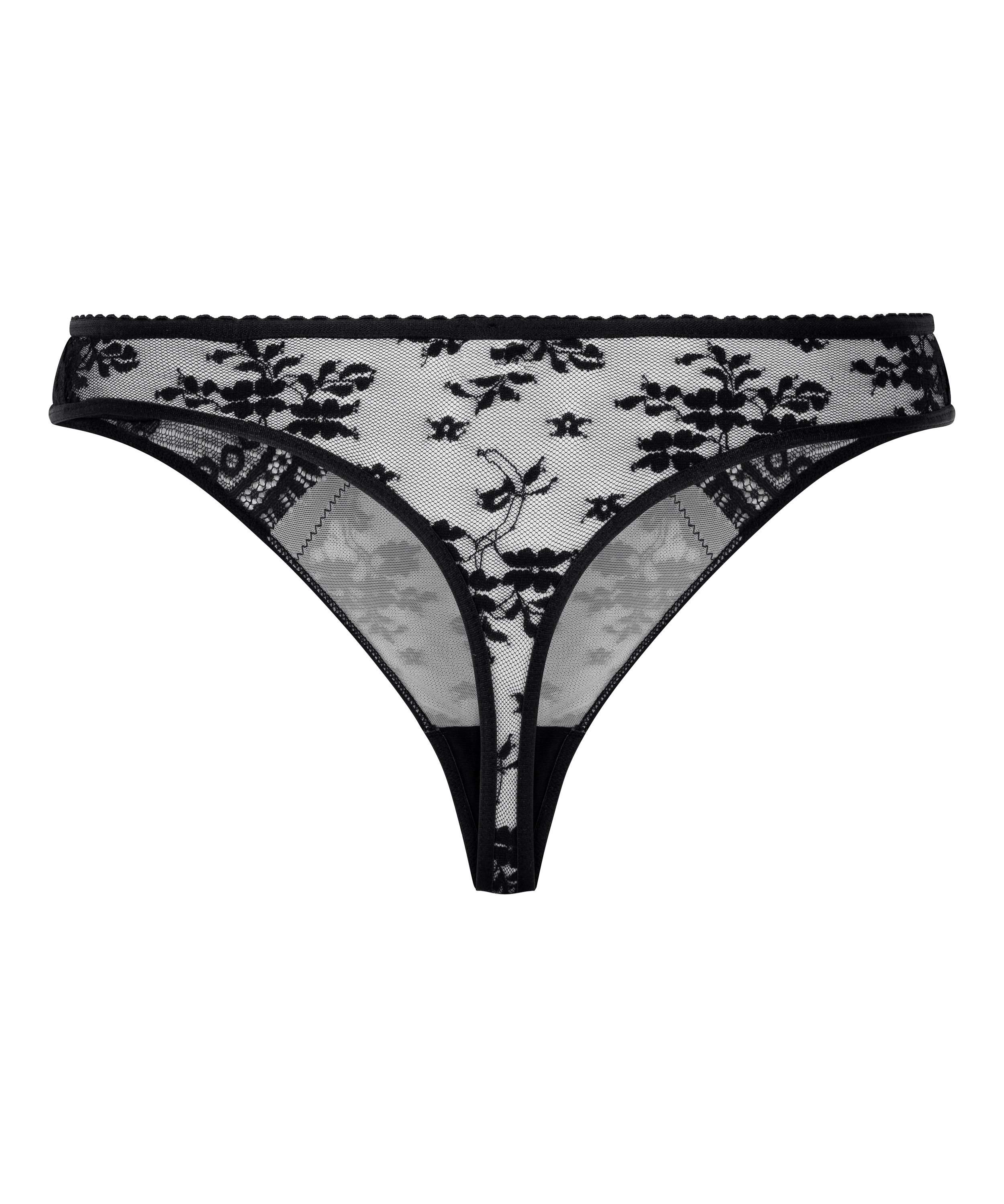 String jambe haute Lou, Noir, main