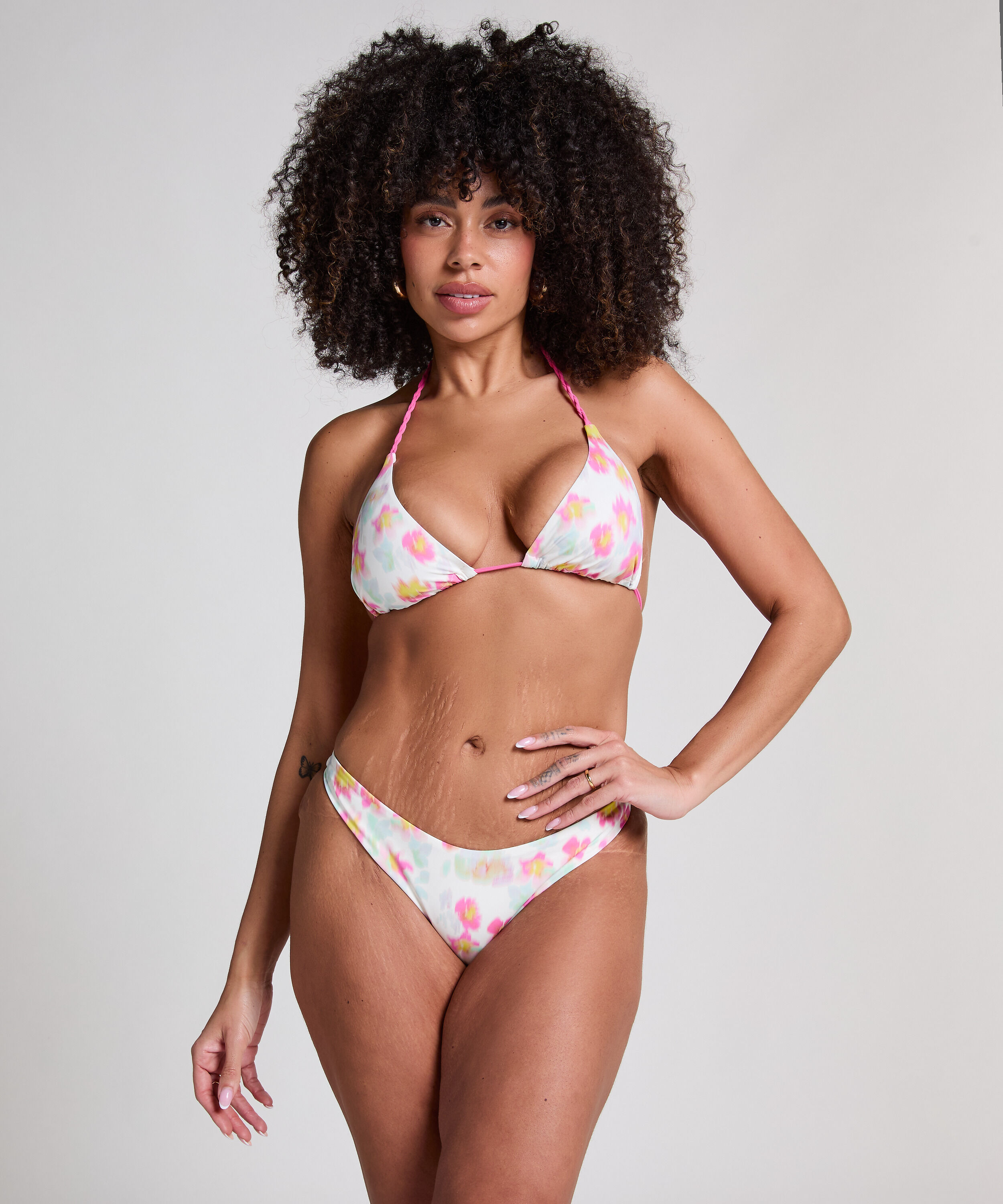 Slip de Bikini Échancrés Madeira, Rose