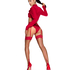 Stocking 15 Denier Fancy Lace Top, Rood