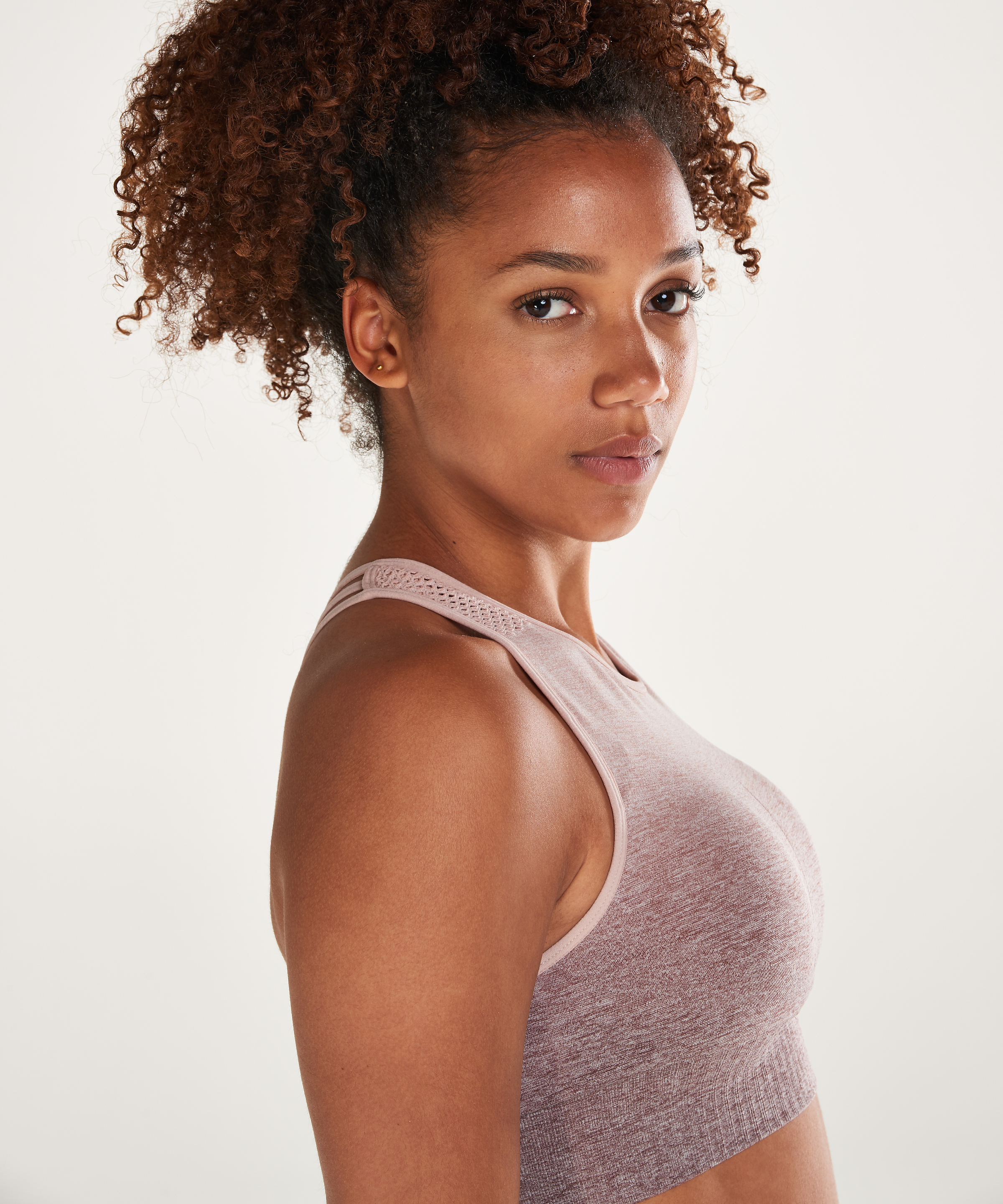 Soutien-gorge de sport HKMX Highneck Level 2 ombre, Rose, main