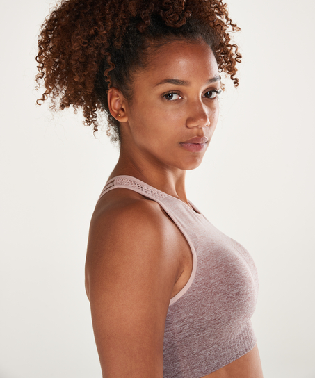 Soutien-gorge de sport HKMX Highneck Level 2 ombre, Rose