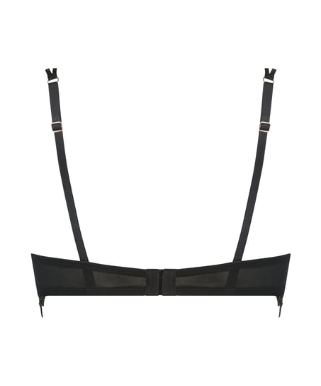 Niet-voorgevormde longline beugel bh Mila, Zwart