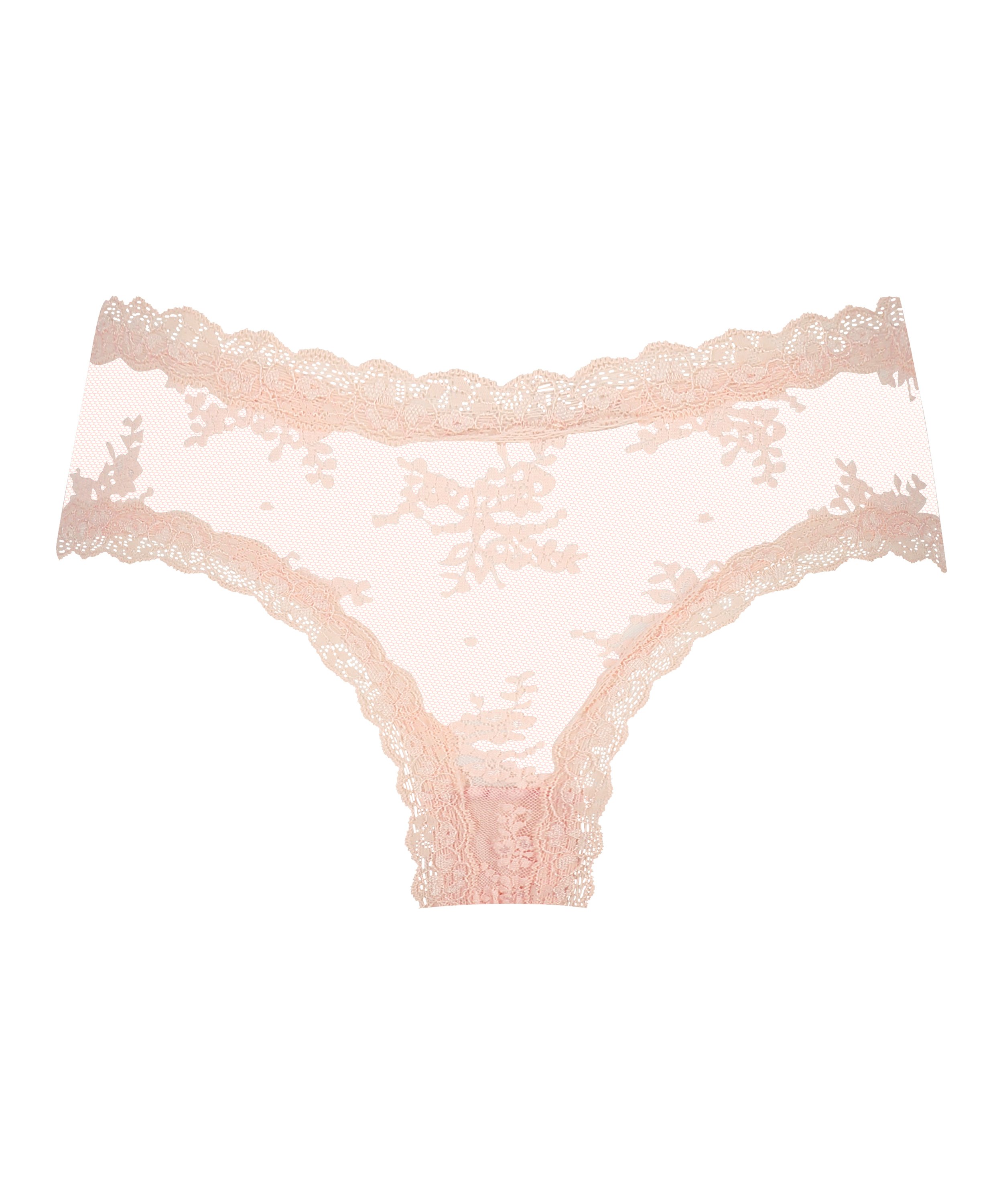 Slip br&eacute;silien V-shape mesh, Rose, main